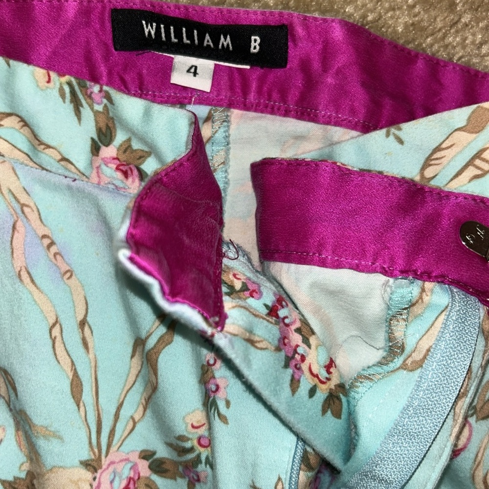 William B. cotton straight leg pants sz 4